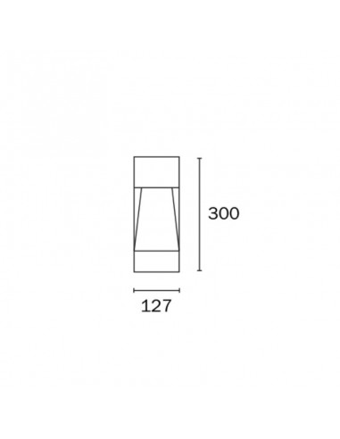 FAROLA ALUMINIO 2320 DICRO GU10 NEGRO 30CM