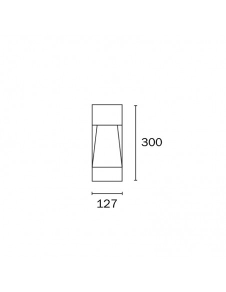 FAROLA ALUMINIO 2320 DICRO GU10 GRAFITO 30CM