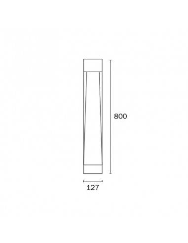 FAROLA ALUMINIO 2320 DICRO GU10 GRAFITO 80CM