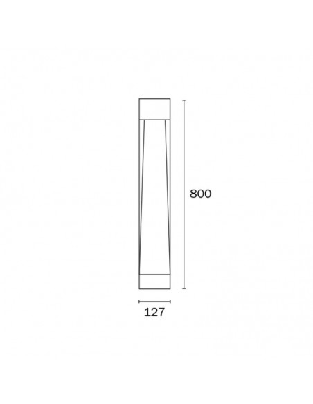 FAROLA ALUMINIO 2320 DICRO GU10 GRAFITO 80CM