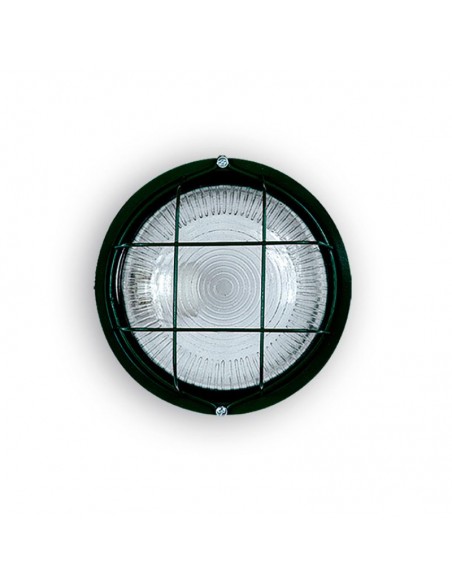 TORTUGA CHAPA REDONDA CHICA E27 NEGRO Ø 18CM