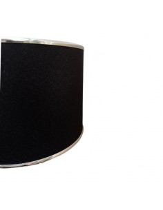 PANTALLA VELADOR CILINDRO 20X14 LISO NEGRO CROMO 2