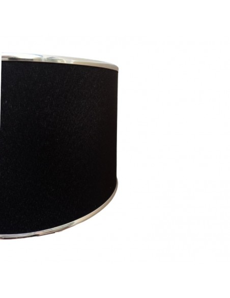 PANTALLA VELADOR CILINDRO 20X14 LISO NEGRO CROMO