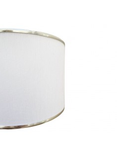 PANTALLA VELADOR CILINDRO 20X14 LISO BLANCO CROMO 2