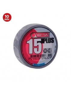 CINTA AISLADORA PVC TACSA GRIS 10 MTS