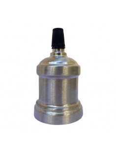 PORTALAMPARA METALICO VINTAGE PLATA