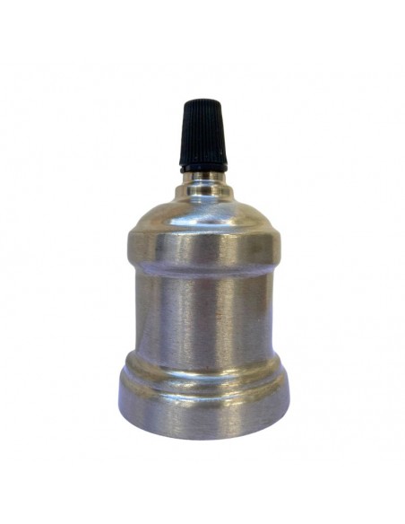 PORTALAMPARA METALICO VINTAGE PLATA