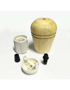 PORTALAMPARA MADERA ESTILO MATE (MDR522) 2