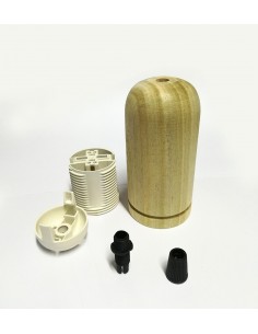 PORTALAMPARA MADERA ESTILO CILINDRO (MDR542) 2