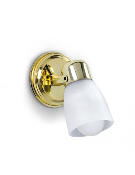 APLIQUE PARED MOVIL PANTALLA REDONDA E27 ORO