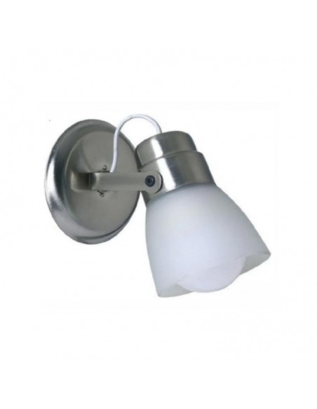 APLIQUE PARED MOVIL PANTALLA REDONDA E27 ACERO