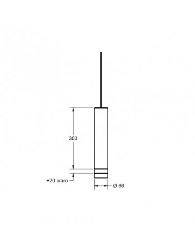 COLGANTE DECO DICRO GU10 32CM - 2 AROS - BLANCO