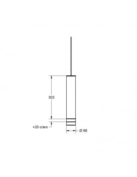 COLGANTE DECO DICRO GU10 32CM - 2 AROS - BLANCO