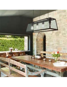 COLGANTE PILAR C/ ACRILICO 100X30 4 LUCES E27 2