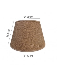 PANTALLA VELADOR CONICA 30X40X24 ALPILLERA OCRE 2