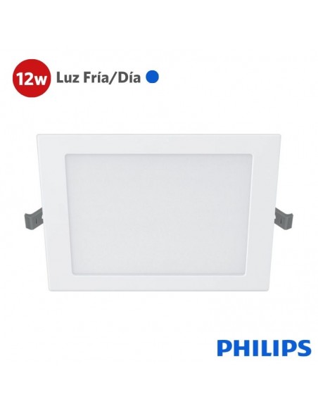 PANEL EMBUTIR LED PHILIPS CUADRADO 12W LUZ FRIA 15CM