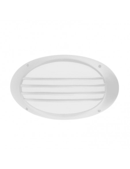 TORTUGA OVAL POLIPROPILENO C/ REJA ARO ALTO BLANCO E27