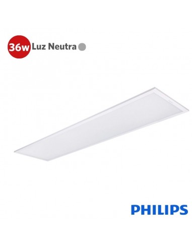 PANEL EMBUTIR LED PHILIPS RECTANG 36W LUZ NEUTRA 120X30CM