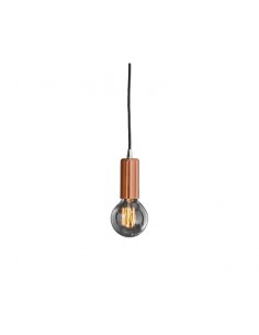 COLGANTE AEDENA COBRE CABLE TEXTIL NEGRO