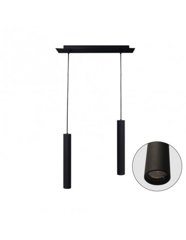 COLGANTE MAC 2 LUZ GU10  5,9X40CM NEGRO