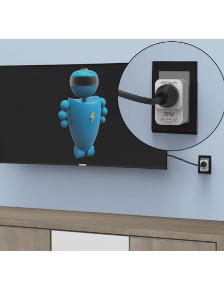 PROTECTOR TENSION ENCHUFABLE PROTECH E 2100W 10A TRV