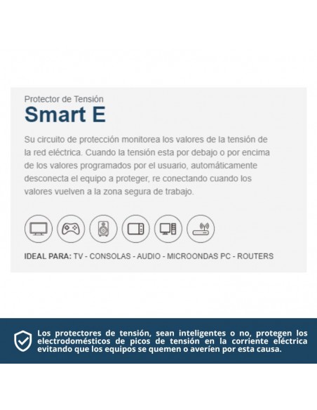 PROTECTOR TENSION ENCHUFABLE SMART E 2100W 10A TRV