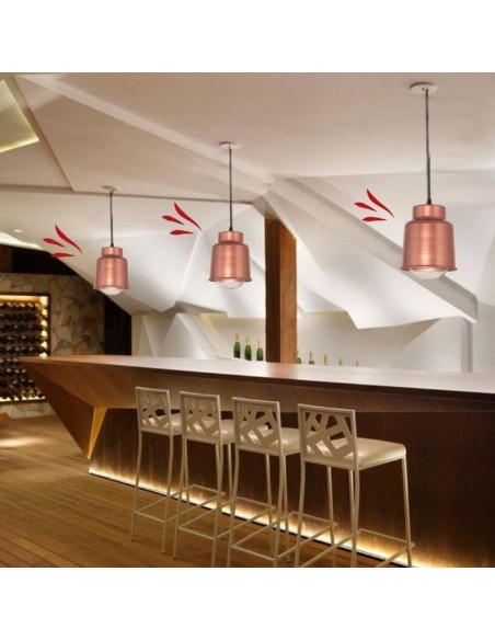 COLGANTE TRELEW CHICO 16X18 E27 COBRE