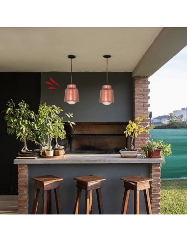 COLGANTE TRELEW CHICO 16X18 E27 COBRE