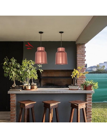 COLGANTE TRELEW GRANDE 21X28 E27 COBRE