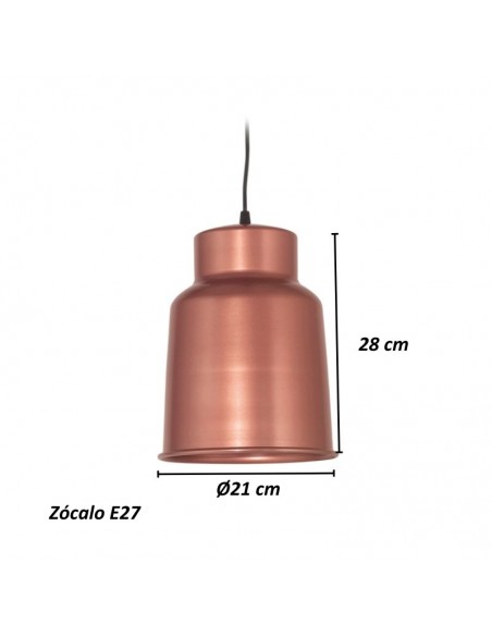 COLGANTE TRELEW GRANDE 21X28 E27 COBRE