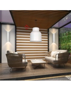 COLGANTE TRELEW MAXI 30X35 E27  BLANCO TEXTURADO 2