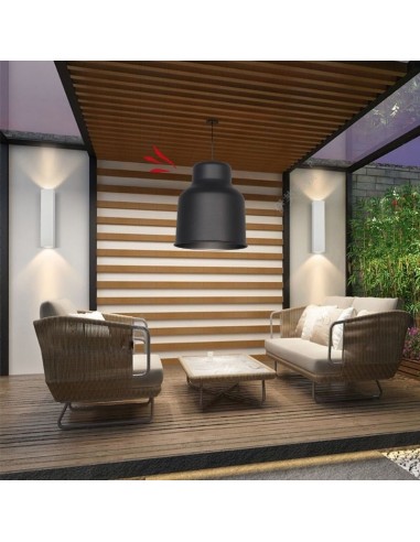 COLGANTE TRELEW MAXI 30X35 E27  NEGRO TEXTURADO