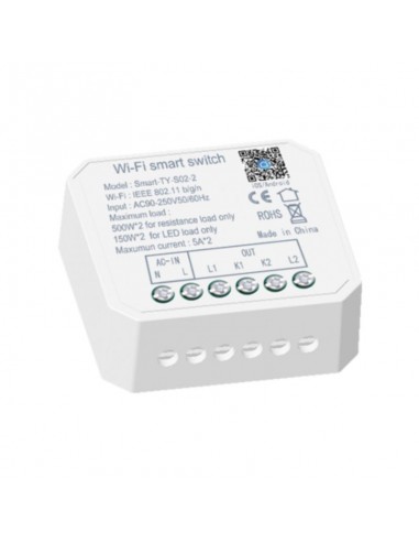 INTERR. SWITCH SMART WIFI GRALF 10A 2 SALIDAS