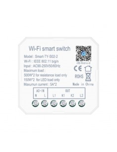 INTERRUPTOR SWITCH SMART WIFI GRALF 10A 2 SALIDAS 2