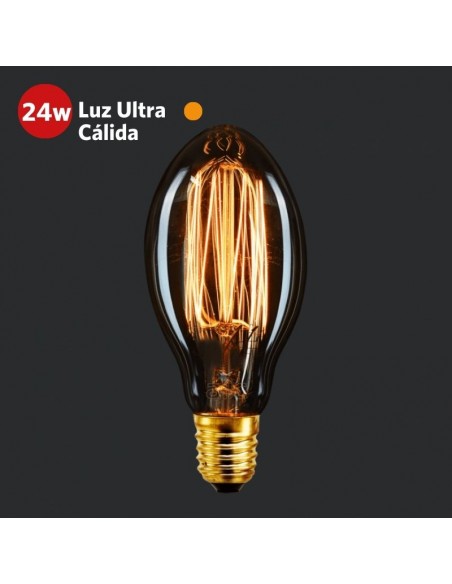 LAMPARA ANTIQUE FILAMENTO BT54 24W LUZ CALIDA