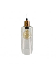 COLGANTE VIDRIO NOVA TUBULAR 30X12 TRANSP/COBRE