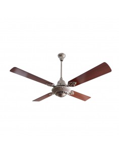VENTILADOR TECHO MADERA 4 PAL 5 VELOC PLATIL