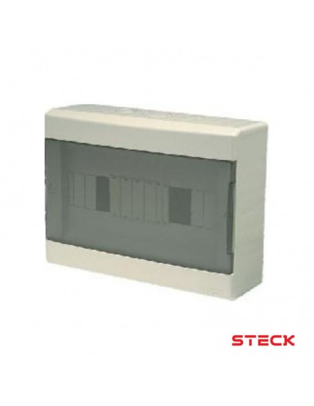 CAJA PASO PVC STECK P/  8MOD (SKB.8G) 193X370X14