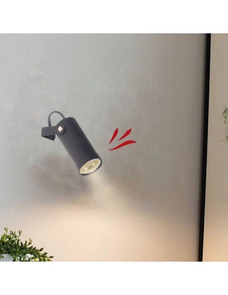 CABEZAL DICRO CANALS GU10 NEGRO TEXT Ø50X120