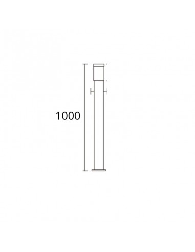 FAROLA ALUMINIO 2500 E27 BLANCO 100CM