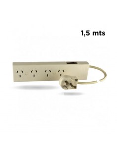 PROLONGADOR RICHI 4 TOMAS C/ PROTECCION 1,5MTS MARFIL