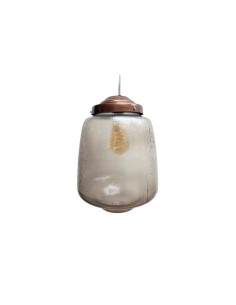 COLGANTE VIDRIO GENOVEZ CHICO 27X16 COBRE E27