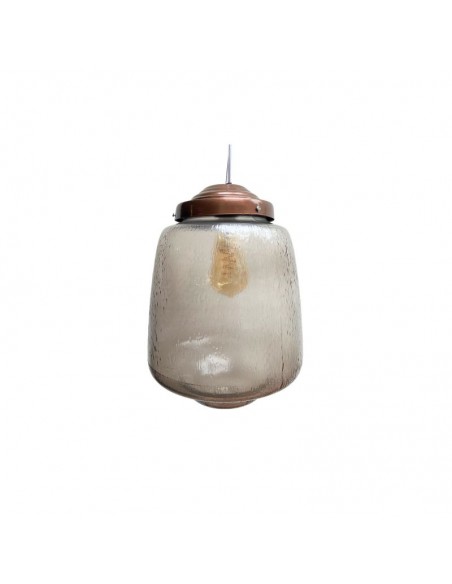 COLGANTE VIDRIO GENOVEZ CHICO 27X16 COBRE E27