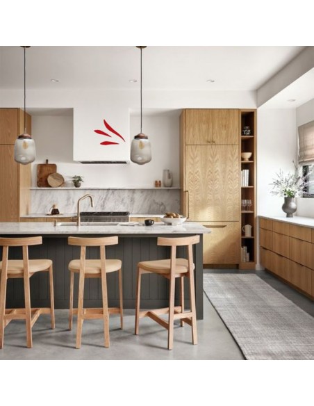 COLGANTE VIDRIO GENOVEZ CHICO 27X16 COBRE E27