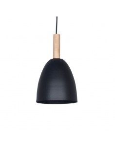 COLGANTE GEO BARADERO CHAPA 1 LUZ E27 18CM NEGRO