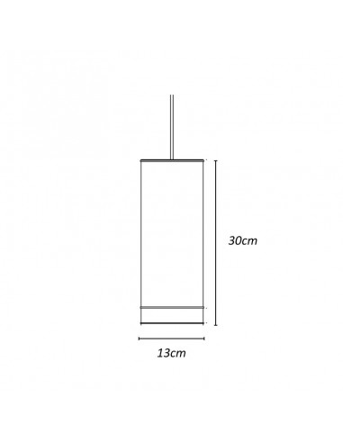 COLGANTE DECO AR111 33CM - 2 AROS -NEGRO