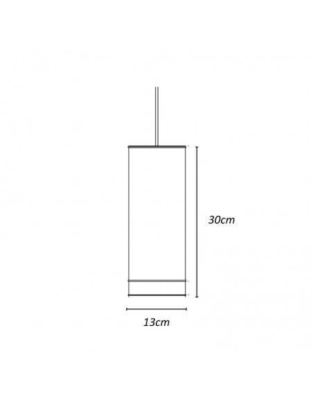 COLGANTE DECO AR111 33CM - 2 AROS -NEGRO
