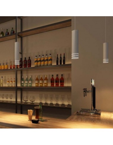 COLGANTE DECO DICRO GU10 325MM 2 AROS NEGRO