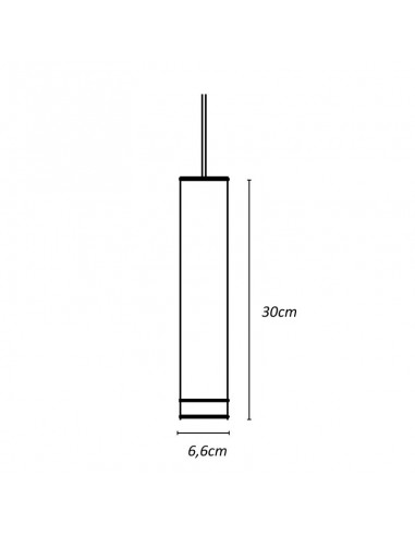 COLGANTE DECO DICRO GU10 325MM 2 AROS NEGRO