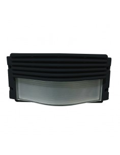 APLIQUE PARED GIARDINO C/ VISERA APTO LED EXTERIOR NEGRO